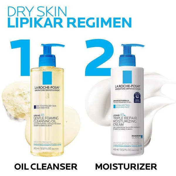 La Roche Posay La Roche-Posay Lipikar AP+ Gentle Foaming Cleansing Oil (13.52 fl. oz.) 5