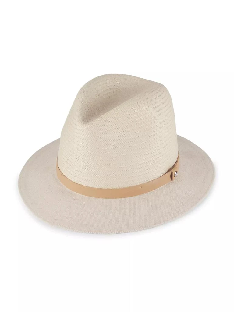 Rag & Bone Floppy Brim Straw & Canvas Fedora 1