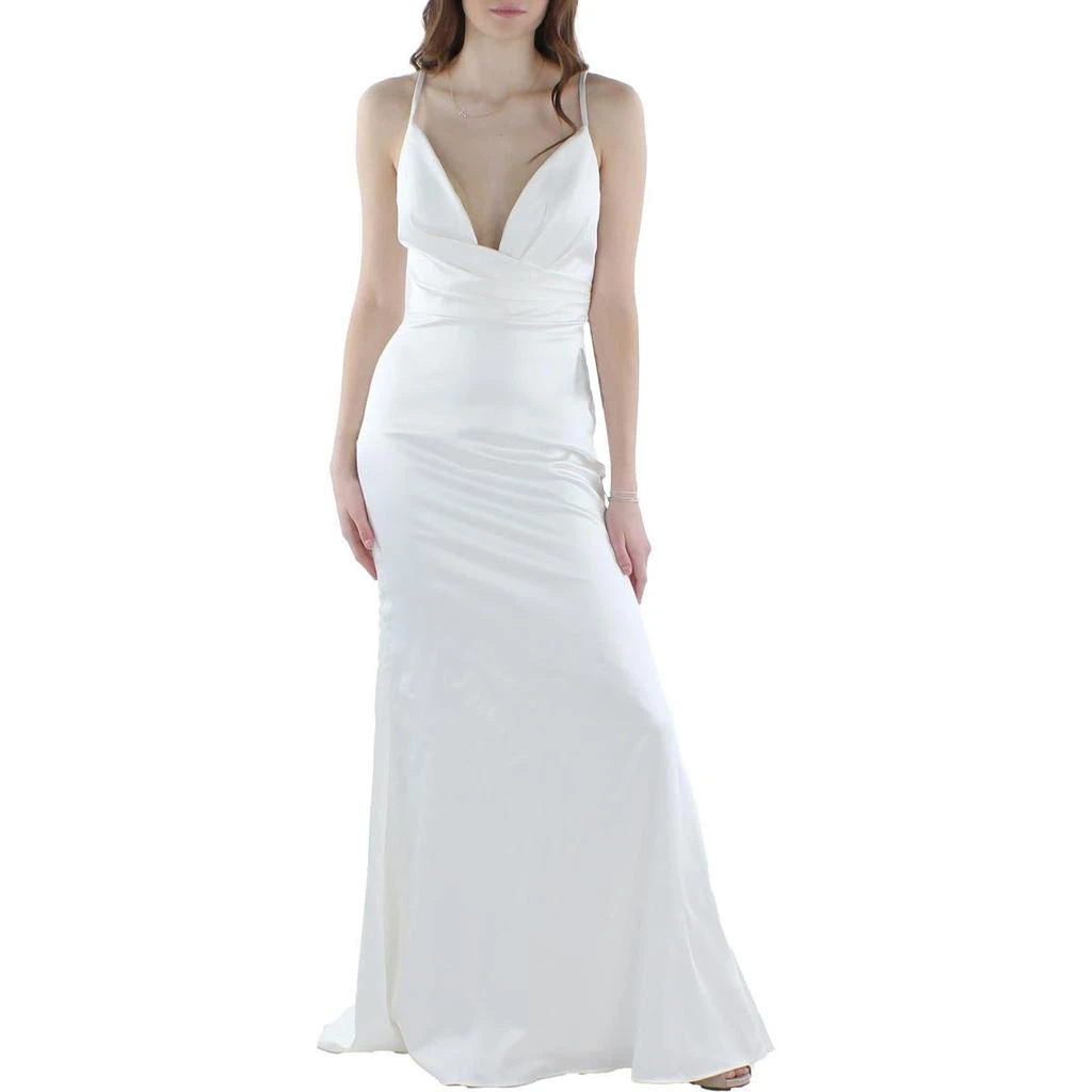 Mac Duggal Womens Pleated Sleeveless Evening Dress 3