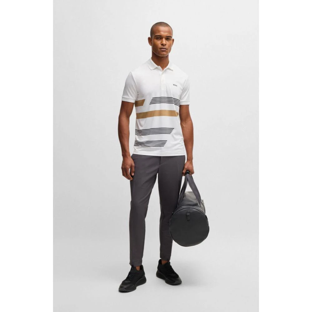 Hugo Boss Paddy stretch-jersey polo shirt with stripe print 2