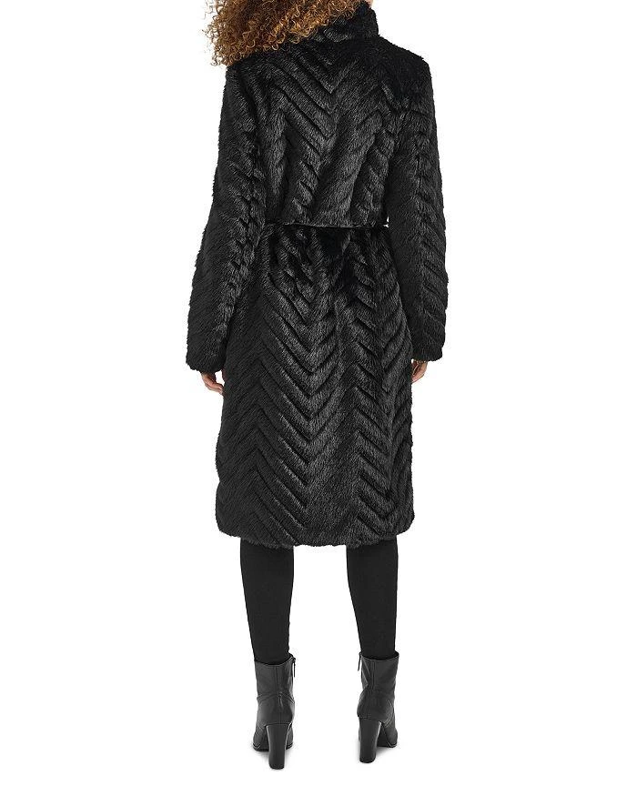 Kenneth Cole Grooved Faux Fur Coat 2