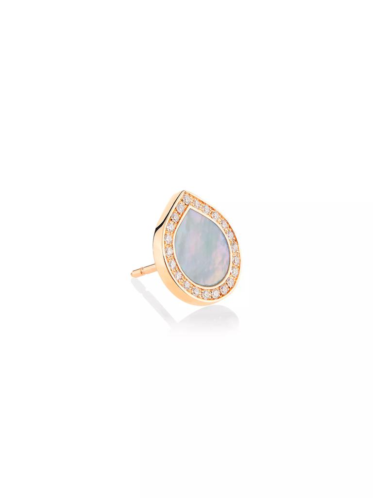Repossi Antifer 18K Rose Gold, Mother-Of-Pearl & 0.08 TCW Diamond Single Stud Earring