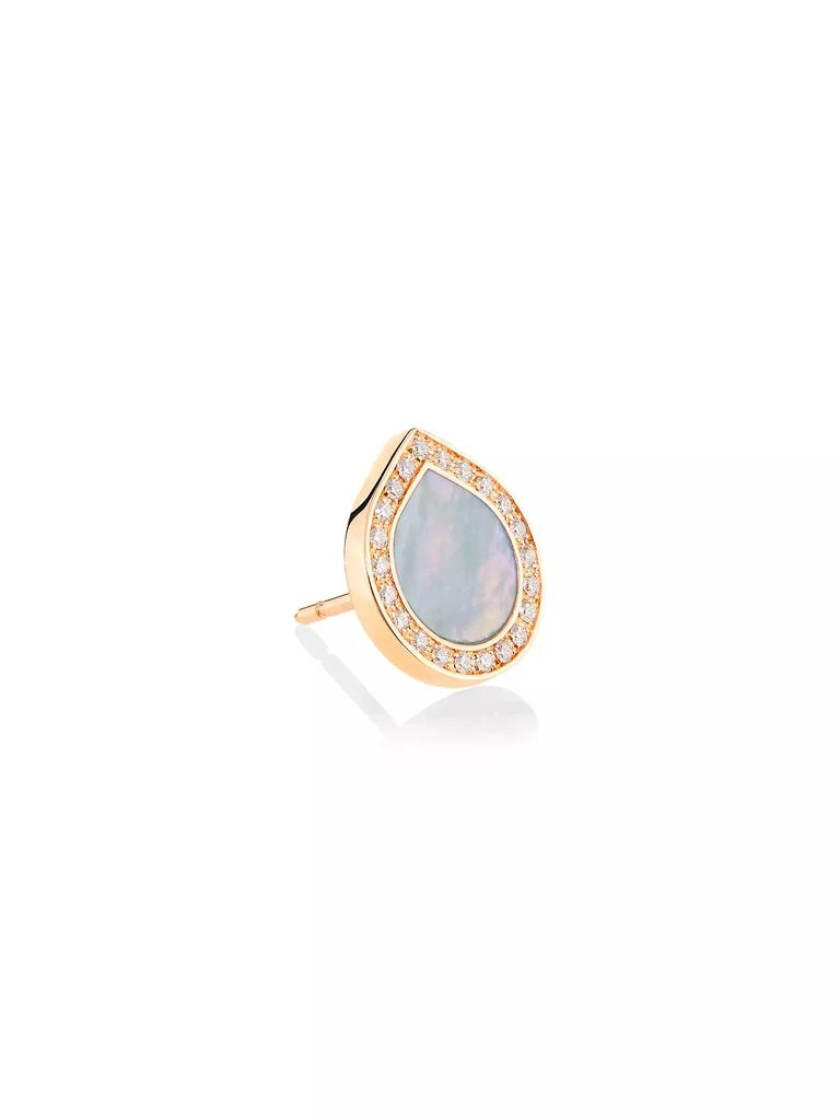 Repossi Antifer 18K Rose Gold, Mother-Of-Pearl & 0.08 TCW Diamond Single Stud Earring 1