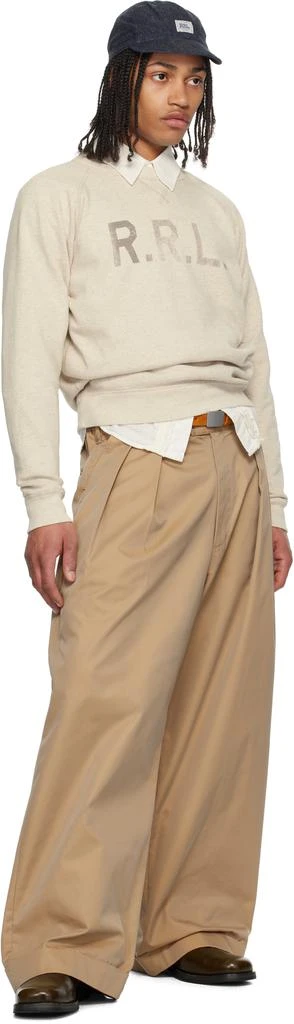 RRL Green Garment-Dyed Waffle-Knit Henley 5