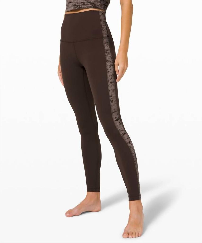 lululemon Align Super High Rise Pants 28" In Crushed Velvet French Press