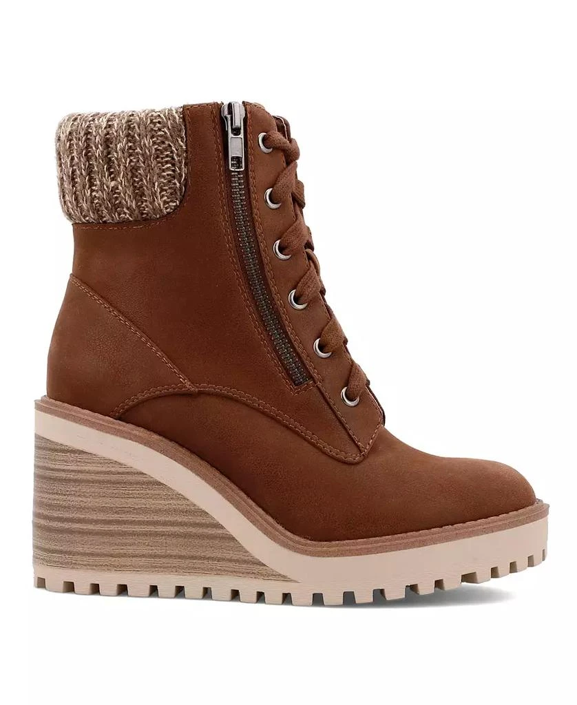 MIA Women's Chaz Lug Sole Wedge Booties 5