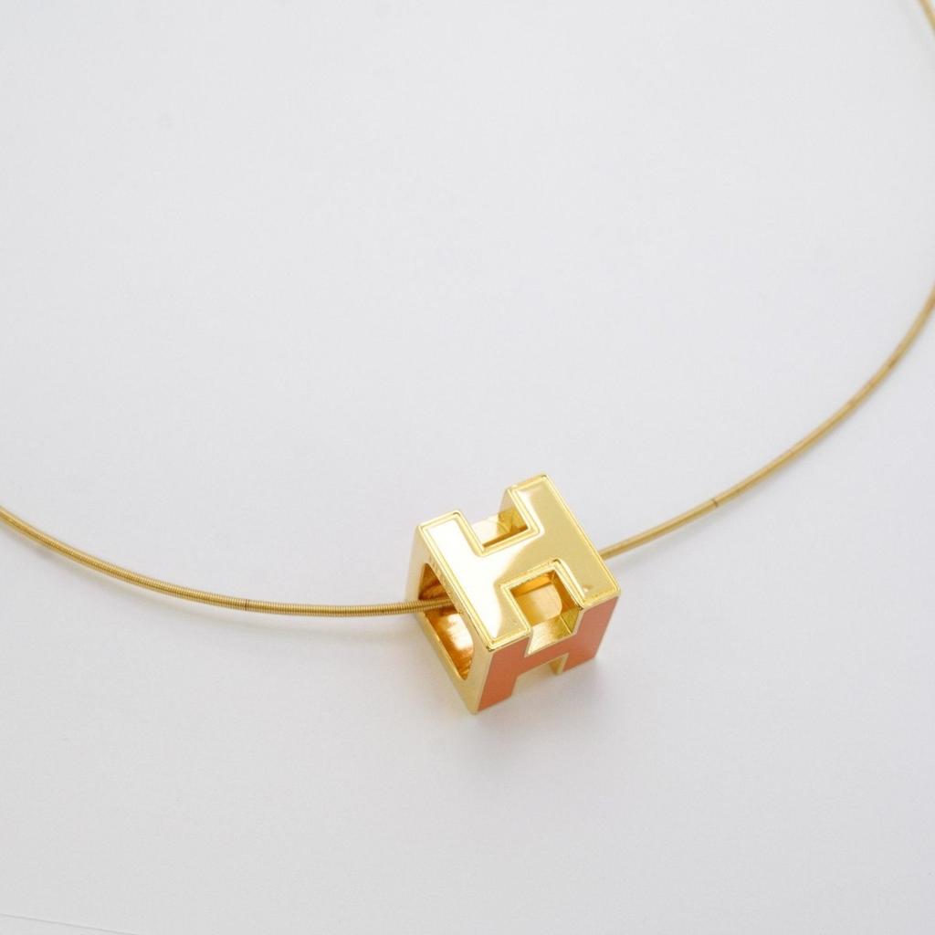 Hermes gold gold Plating Necklace (Pre-Owned)
