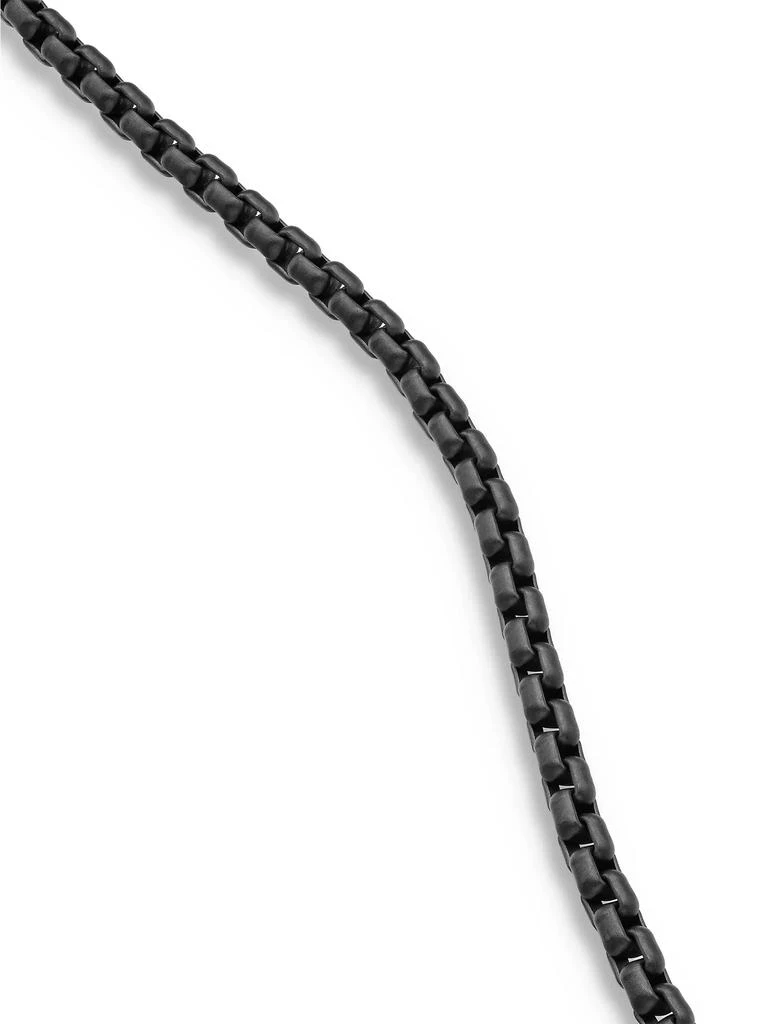 David Yurman Box Chain Necklace in Darkened Sterling Silver, 2.7mm 3