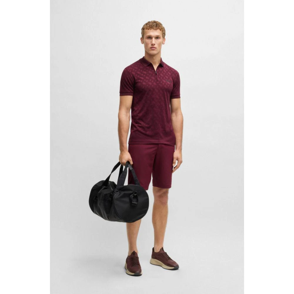 Hugo Boss Active quick-dry polo shirt with gradient monogram jacquard 2