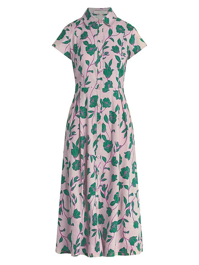 Favorite Daughter Sunday Best Floral Linen-Blend Maxi Shirtdress 1