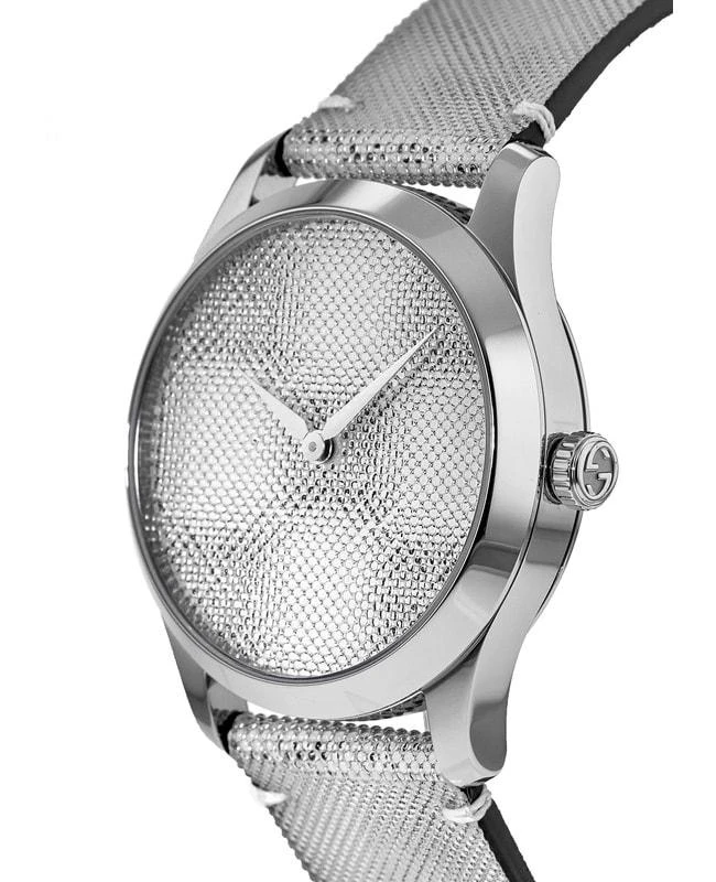 Gucci Gucci G-Timeless GG Motif Hologram Leather Strap Women's Watch YA1264058 3