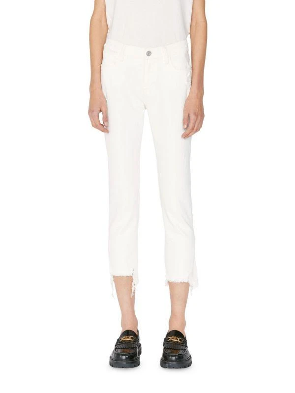 FRAME High Rise Cropped Slim Straight Fit Jeans 1