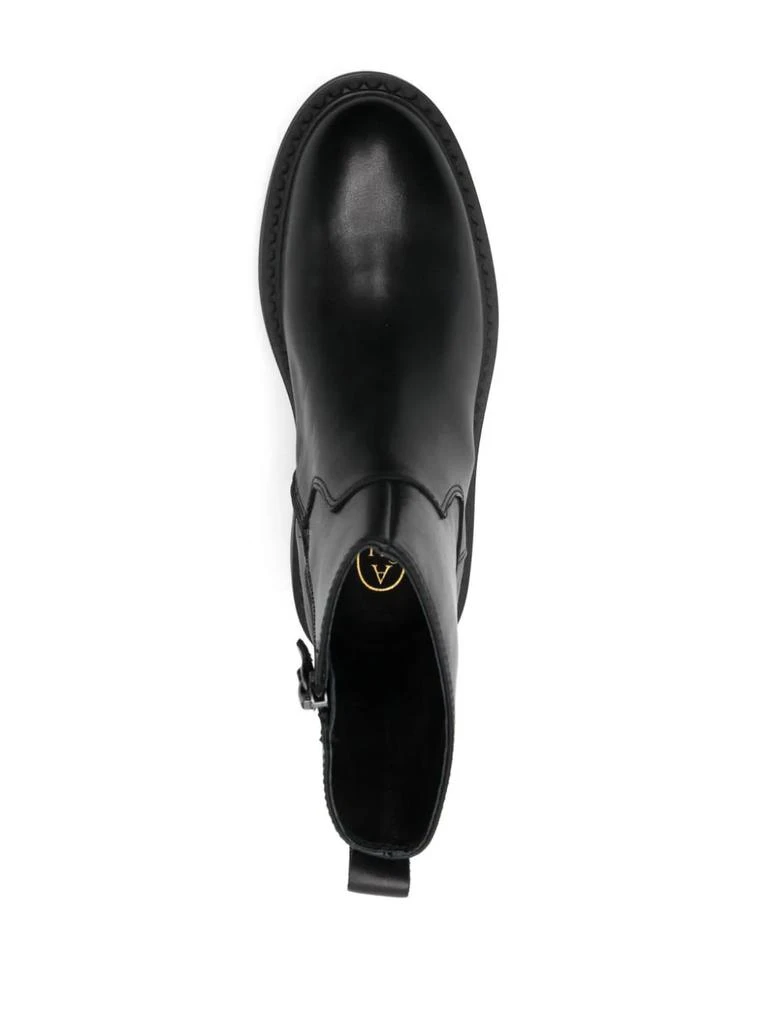Ash Black Calf Leather Magnum Ankle Boots 4