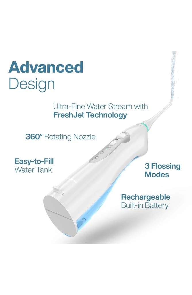 AquaSonic White Water Flosser with 4 Tips & Travel Pouch 6