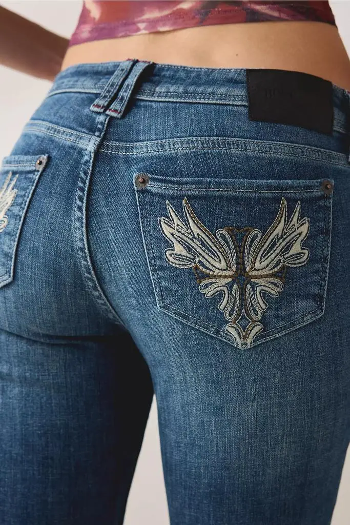 BDG BDG Brooke Embellished Back Pocket Low-Rise Flare Jeans
