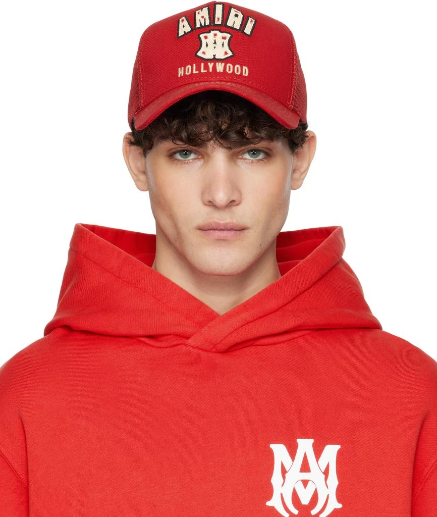 AMIRI Red 'MA' Hollywood Trucker Cap 1