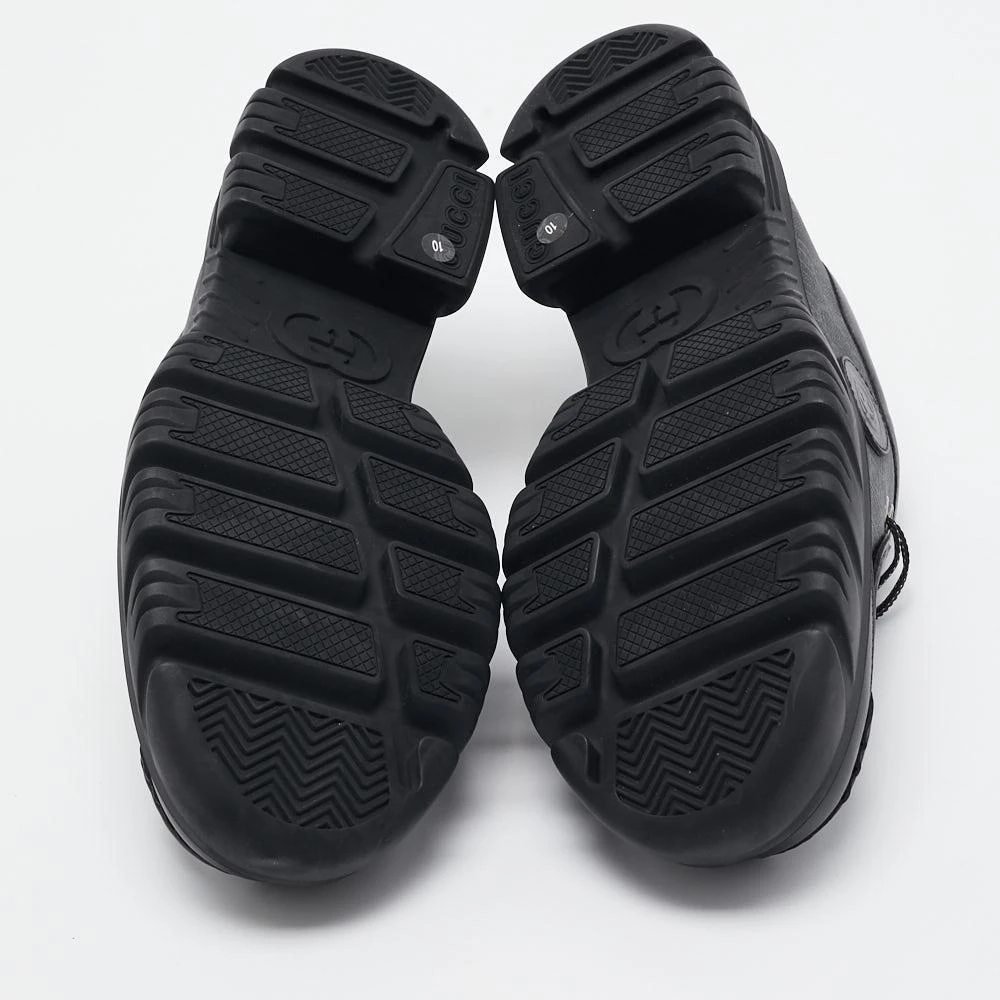 Gucci Gucci Black GG Supreme Canvas and Leather Retro Interlocking G Derby Size 44 5