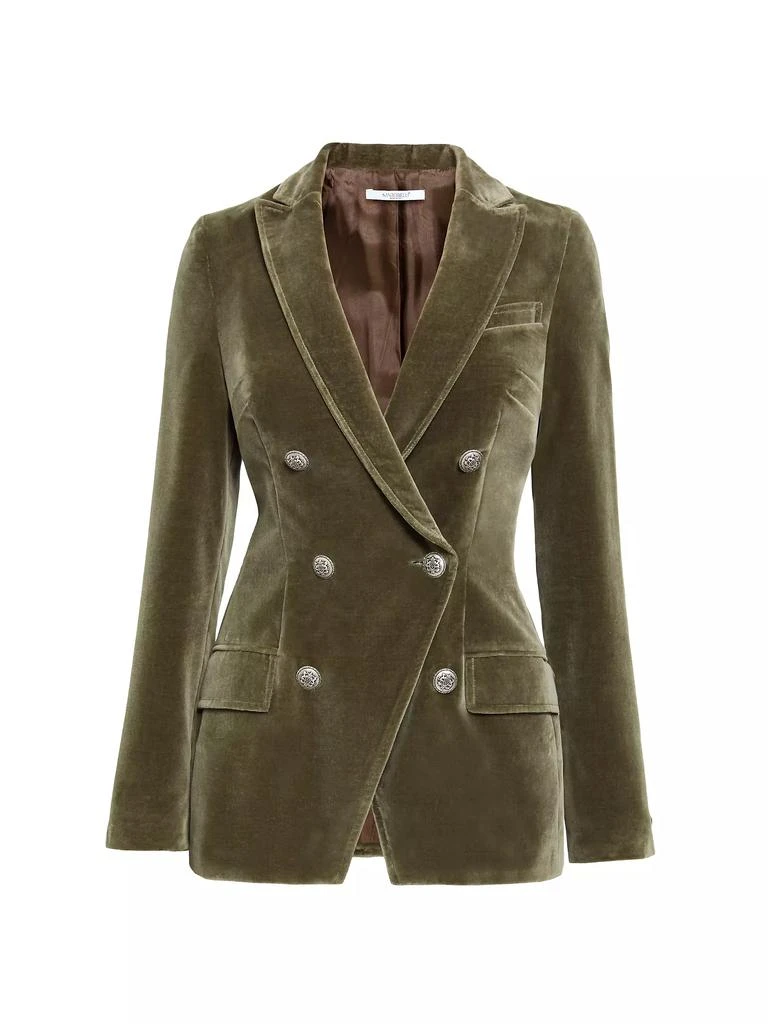 Santorelli Velvet Double-Breasted Blazer 1