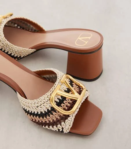 Valentino VLogo Signature crochet mules 5