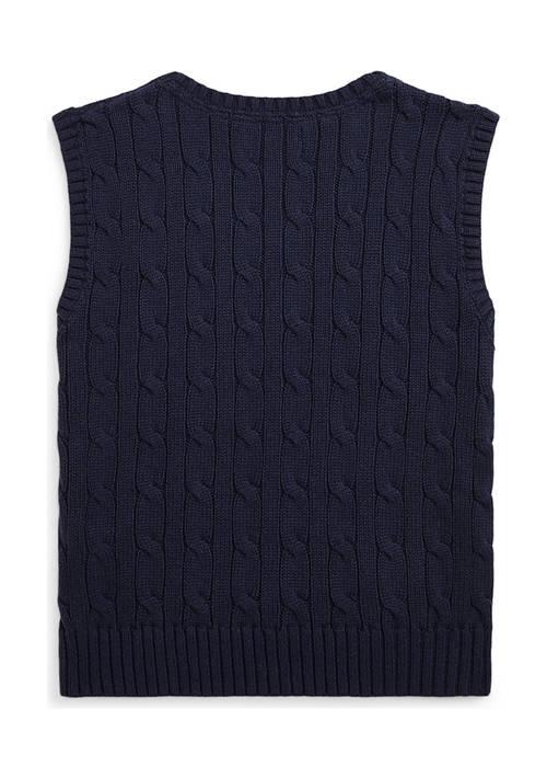 Ralph Lauren Lauren Childrenswear Boys 2 7 Cable Knit Cotton Sweater Vest