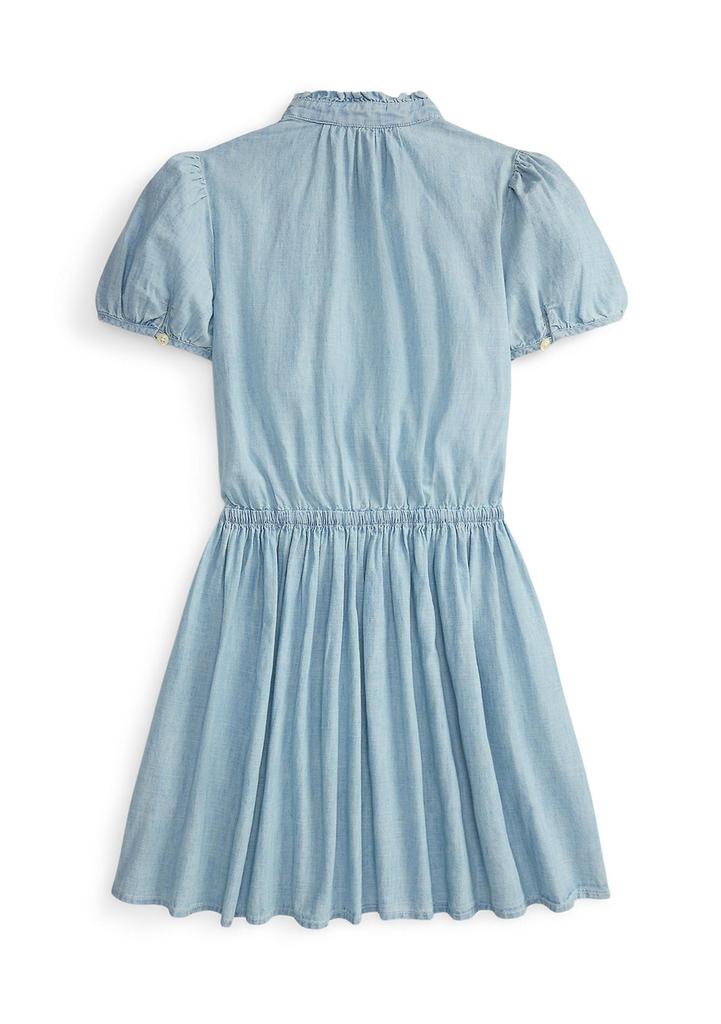 Ralph Lauren Girls 7-16 Indigo Cotton Chambray Dress