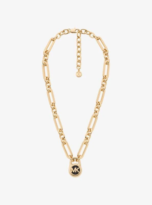 Michael Kors Pavé Lock Necklace