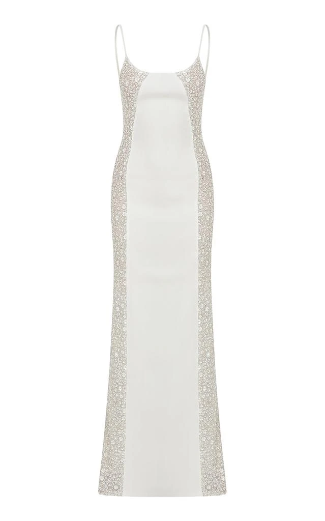 ILA ILA. - Exclusive Violet Sequin-Paneled Silk Gown - White - EU 40 - Moda Operandi 1
