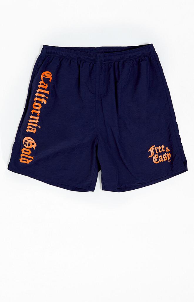 Free 
Easy Cali Gold 6.5" Swim Trunks