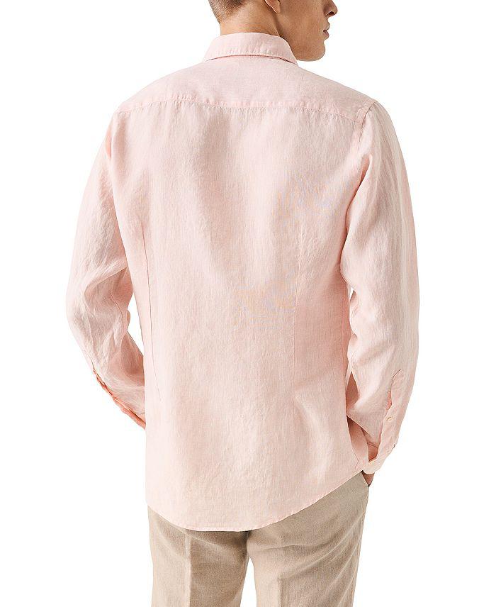 Eton Slim Fit Solid Linen Shirt