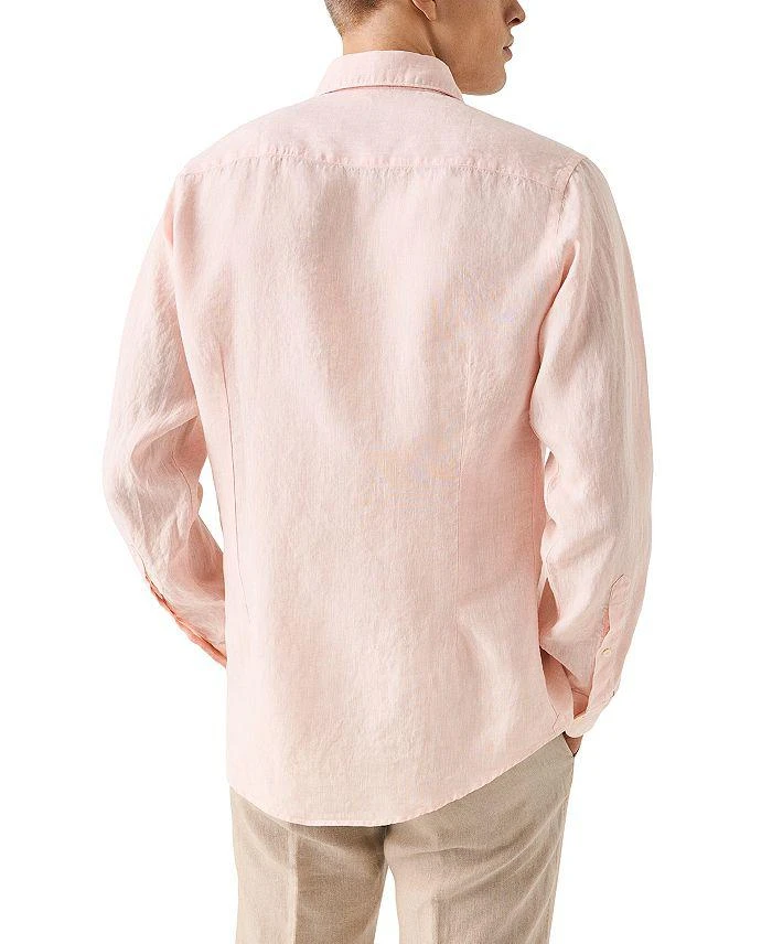 Eton Slim Fit Solid Linen Shirt 2