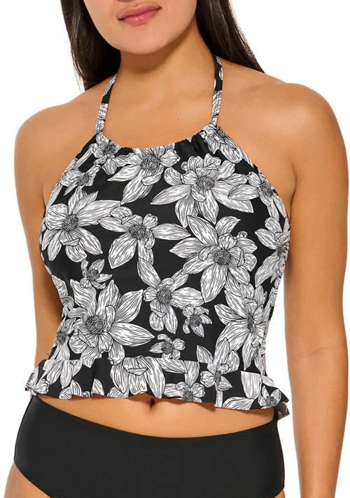 Crown & Ivy™ Ivy Blatanic Halter Midkini Swim Top 1