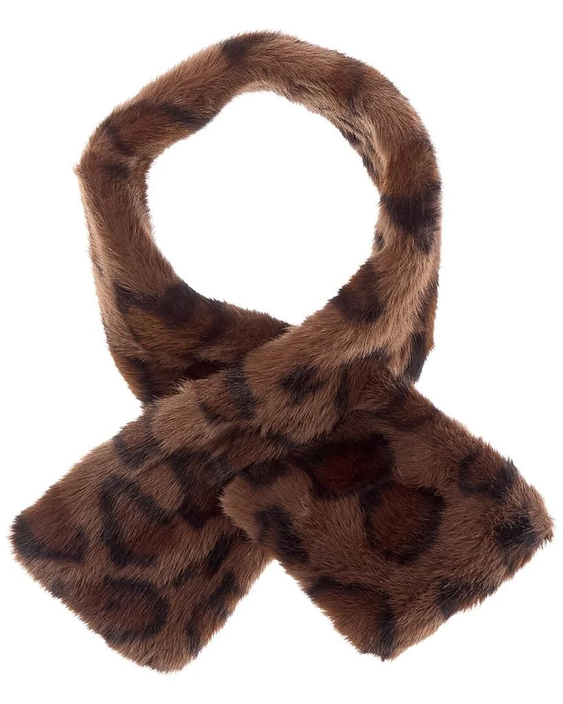 La Fiorentina Plush Animal Print Pull-Through Scarf 1