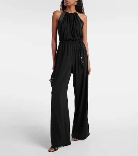 Max Mara Ubi silk satin-trimmed jersey jumpsuit 2