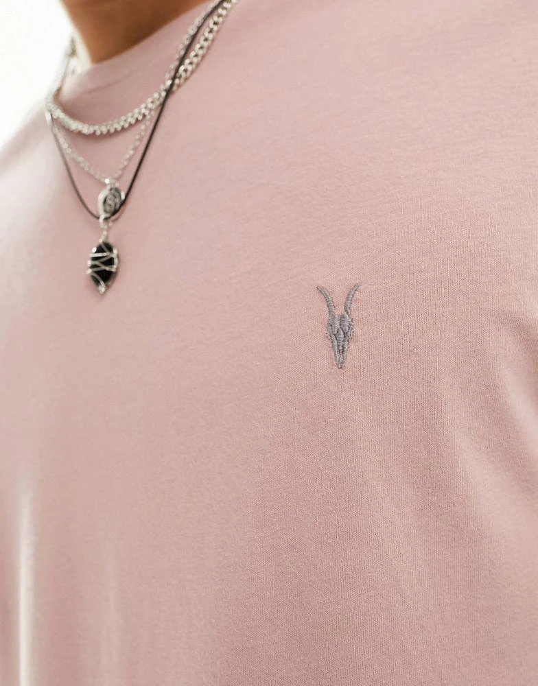 ALL SAINTS AllSaints Brace brushed cotton t-shirt in pastel pink 2