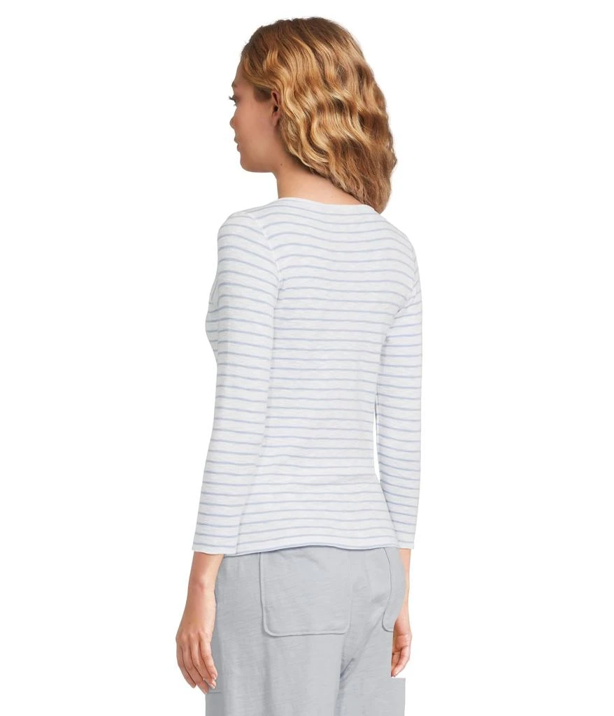 Lilla P Striped 3/4 Sleeve Boatneck 3
