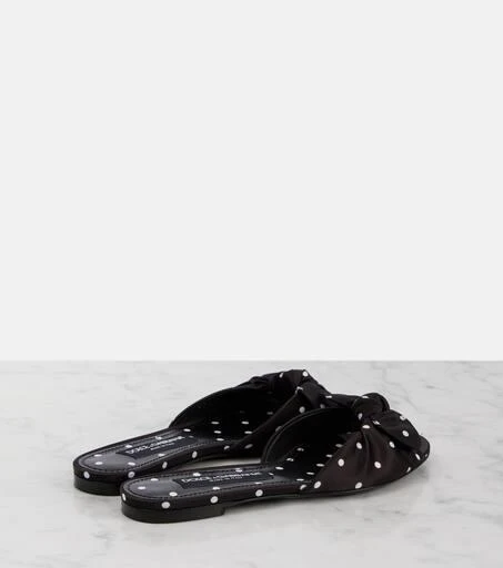 Dolce 
Gabbana Polka-dot satin mules 3