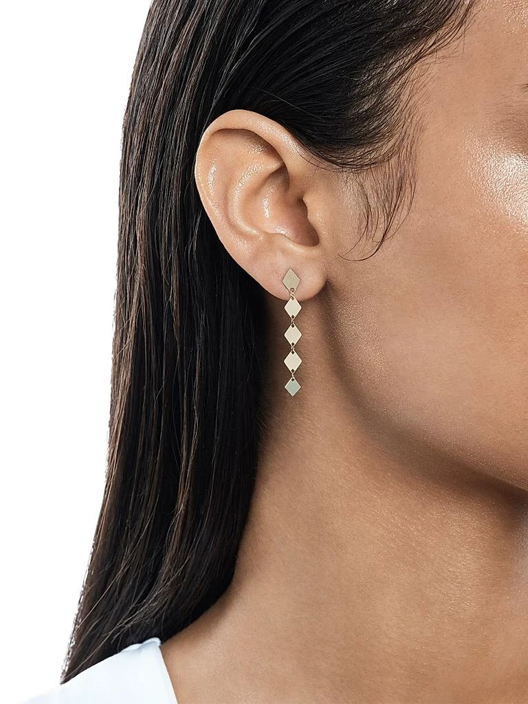 LANA 14K Yellow Gold Kite Chain Drop Earrings 2