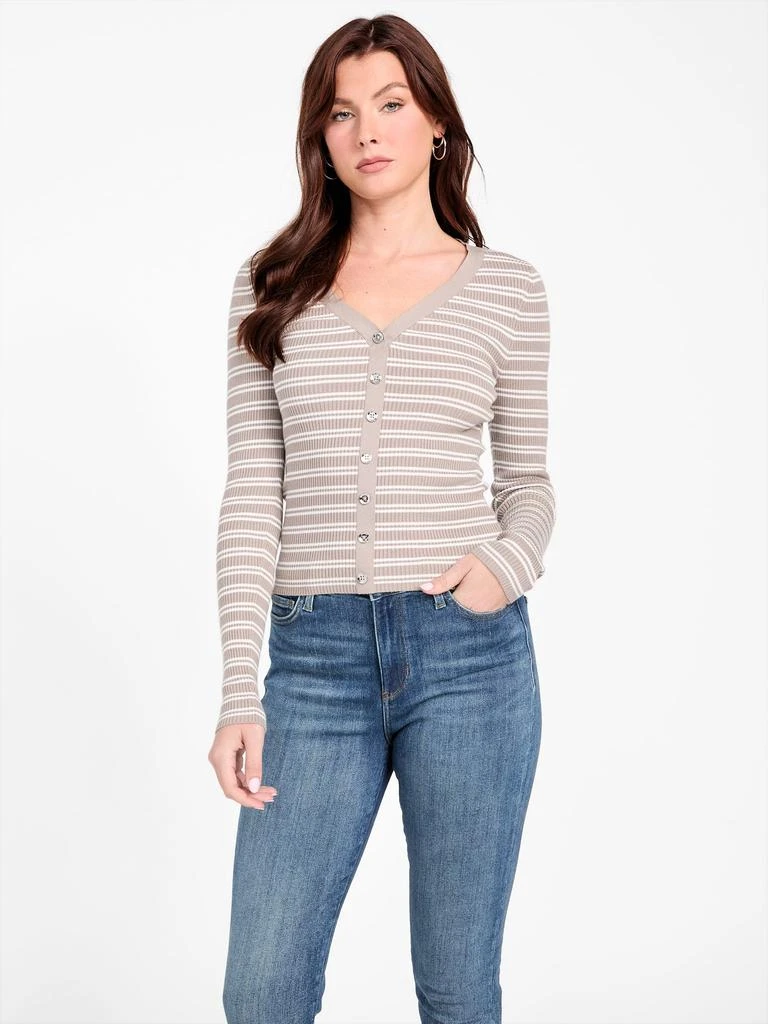 Guess Factory Ella Striped Sweater Top 1