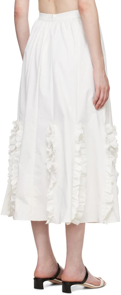 Kika Vargas White Lorella Midi Skirt 3