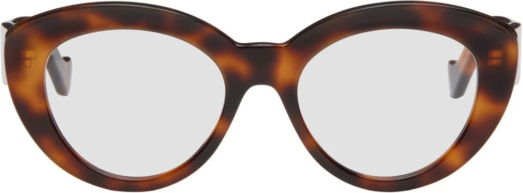 Loewe Brown & Black Chunky Anagram Glasses 1