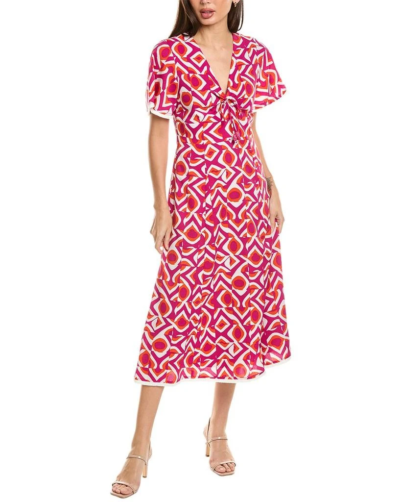 Tahari Cinched Bodice Midi Dress 1