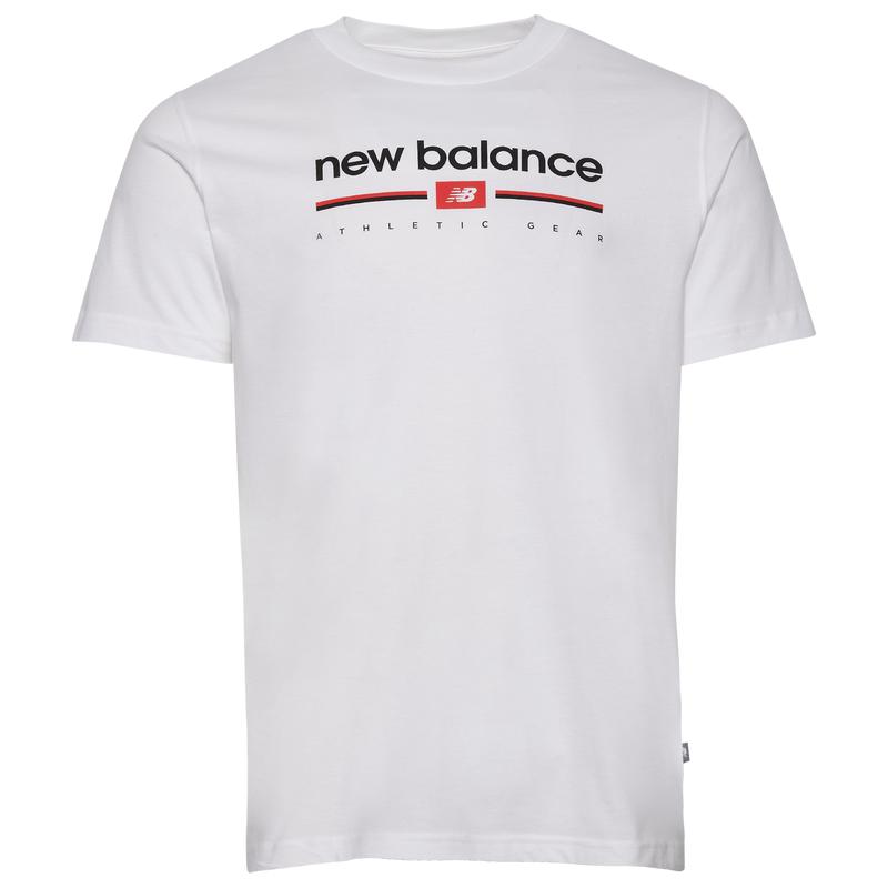 New Balance Logo Stripe T Shirt Men s