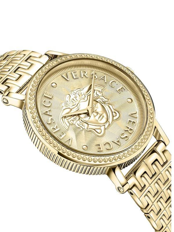 Versace V-Dollar Goldplated Stainless Steel Medusa-Icon Watch/37MM 4
