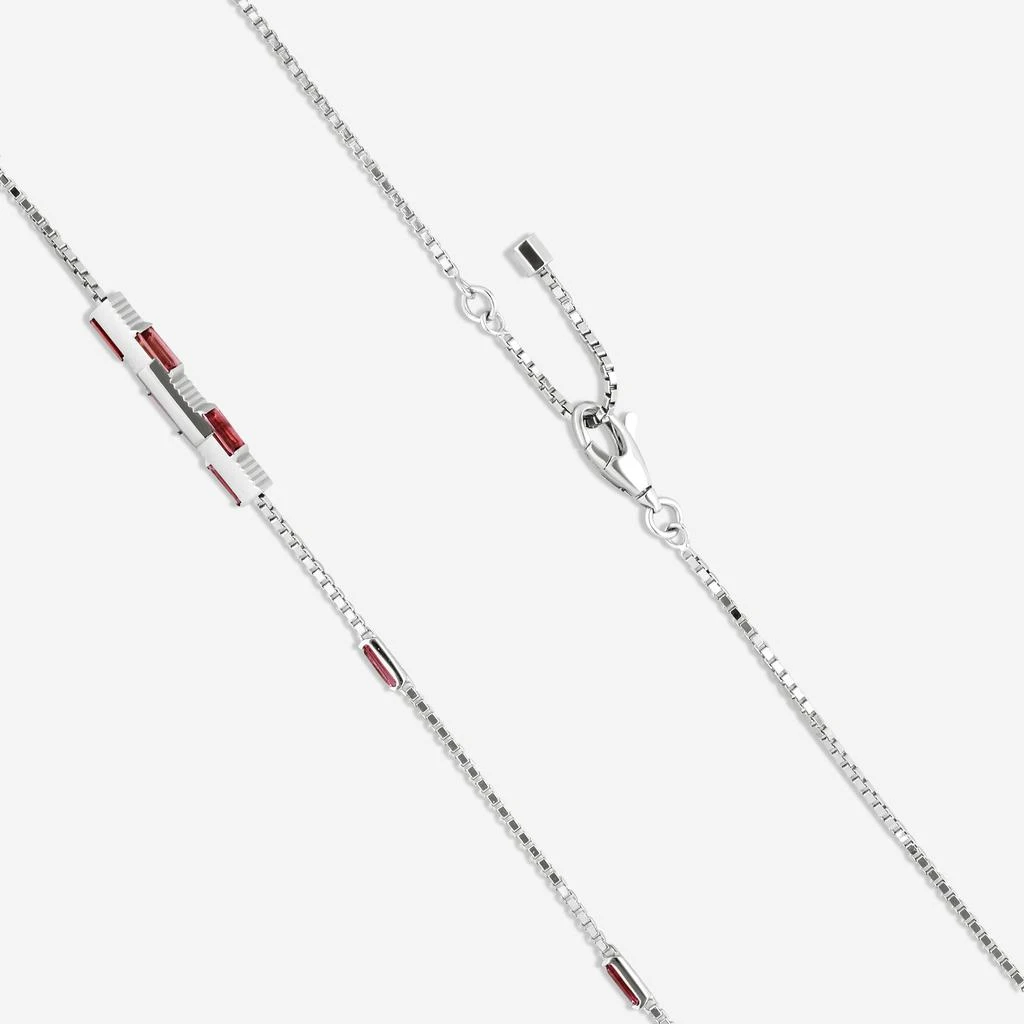 Gucci Gucci Link to Love 18K White Gold Rubellite Pendant Necklace YBB70239400100U-copy 3