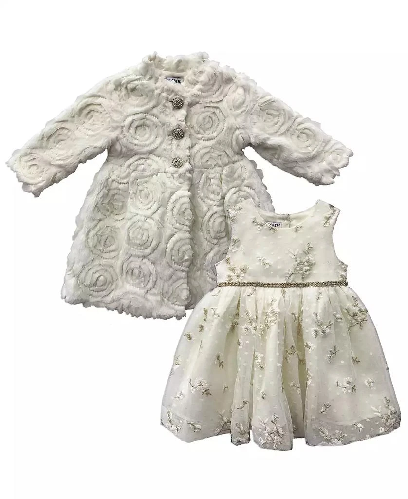 Blueberi Boulevard Macy's Baby Christmas Dresses Baby Girls' Rosette Dress  And Coat, 2-Piece Set  On Sale Now With