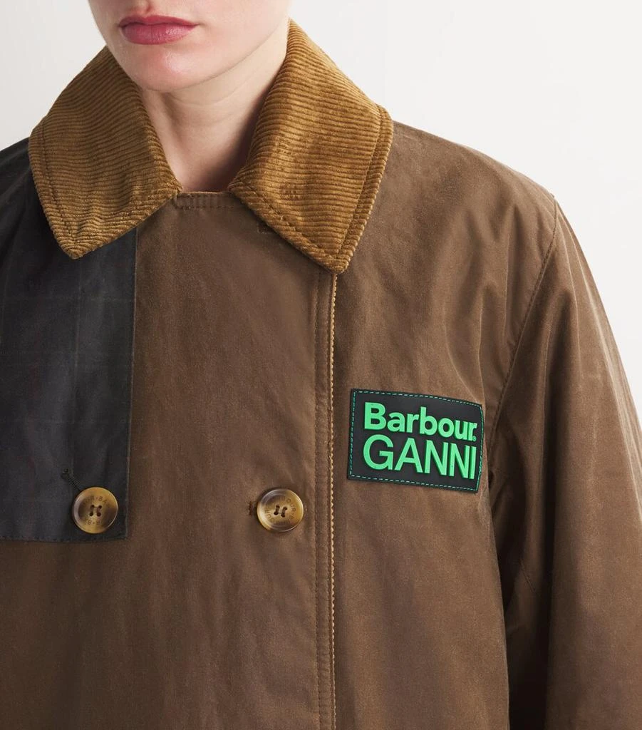 Barbour x GANNI Waxed Trench Coat 6
