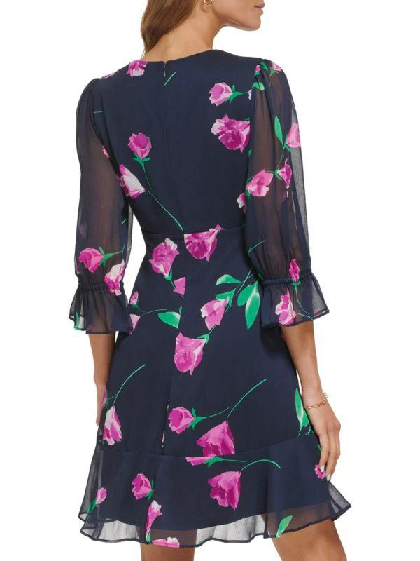 DKNY Floral Fit & Flare Minidress 2