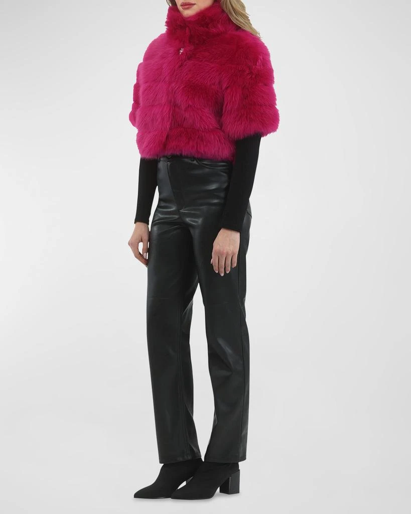 Gorski Reversible Merinillo Lamb Shearling Bolero Jacket With Cropped Sleeves 3