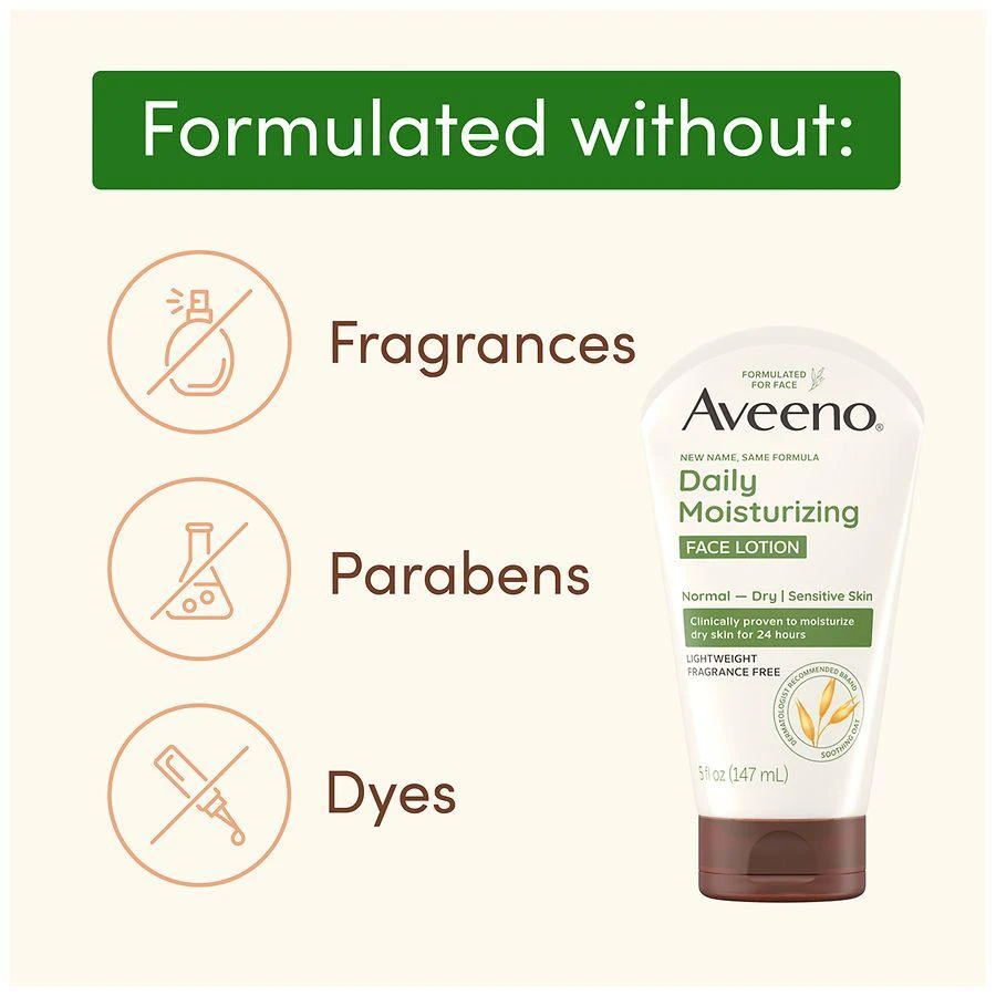 Aveeno Daily Moisturizing Face Lotion with Soothing Prebiotic Oat, Fragrance-Free 5