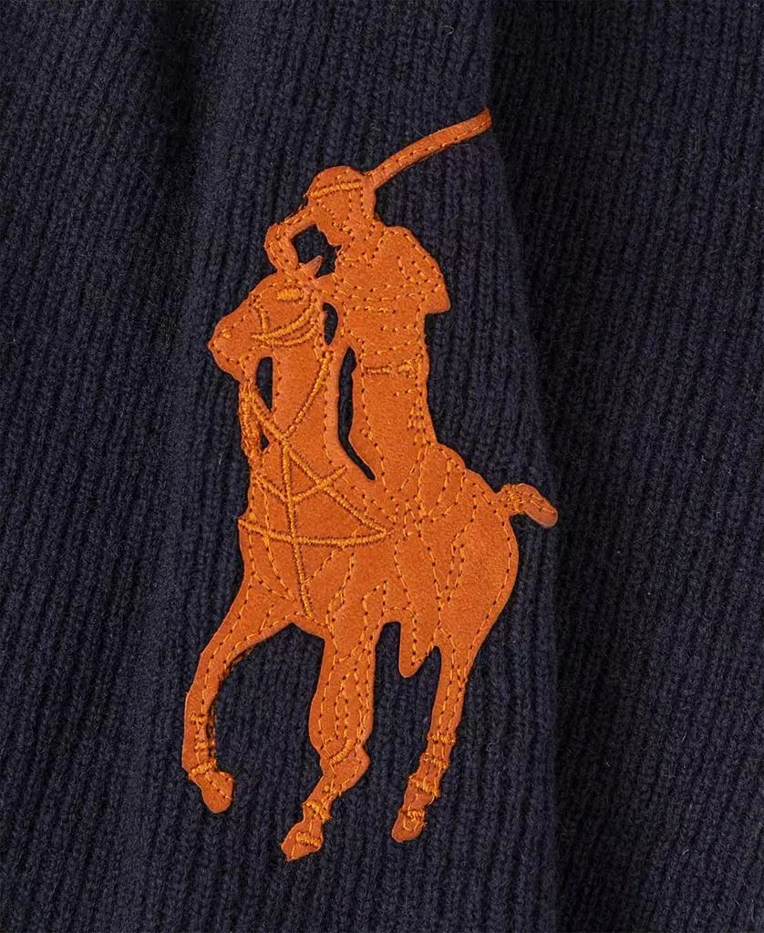 Ralph Lauren Men
s Leather Patch Beanie 2